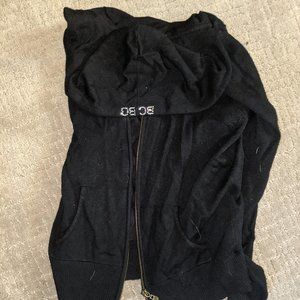 BCBG Jersey knit zip up hoodie